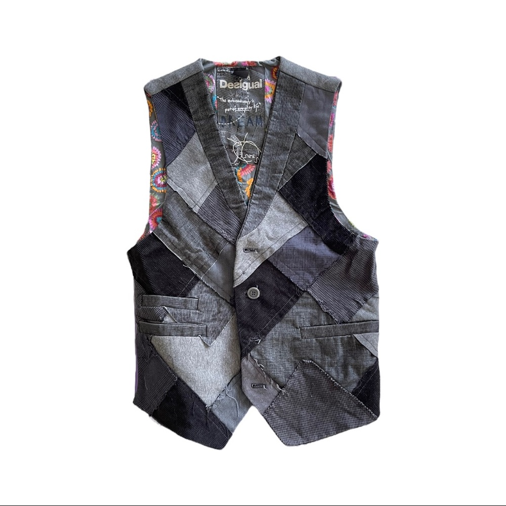 Desigual Mens Patchwork Vest